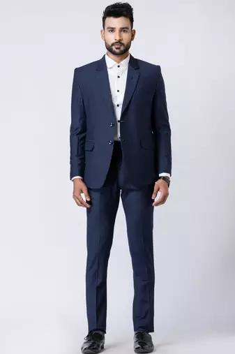 navy blue premium designer blazer with trouser set