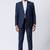 Navy blue polyester tr premium designer festive wear blazer with trouser set