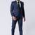 Light navy blue polyester tr premium designer festive wear blazer with trouser set