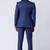 Blue polyester tr premium designer festive wear blazer with trouser set