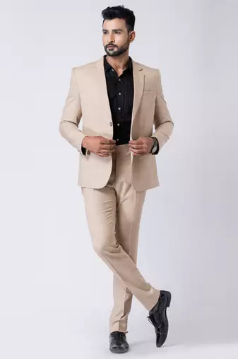 beige premium designer blazer with trouser set