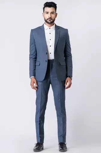 light blue premium designer blazer with trouser set