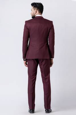 wine premium designer blazer with trouser set 5