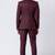 Wine polyester tr premium designer festive wear blazer with trouser set