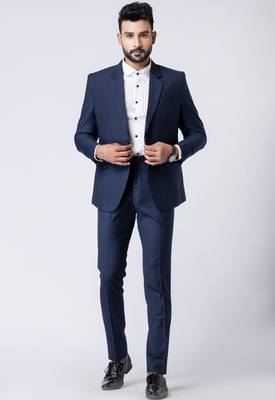 navy blue premium designer blazer with trouser set 3