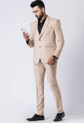 beige premium designer blazer with trouser set 5