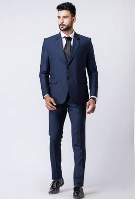 navy blue premium designer blazer with trouser set 4