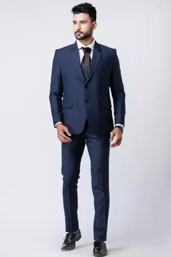 navy blue premium designer blazer with trouser set