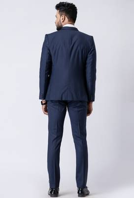 navy blue premium designer blazer with trouser set 5