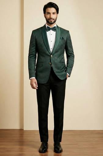 Premium jacquard with satin premium designer festive wear only blazer