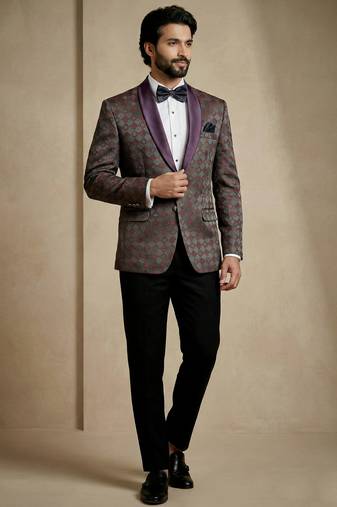 Premium jacquard with satin premium designer festive wear only blazer
