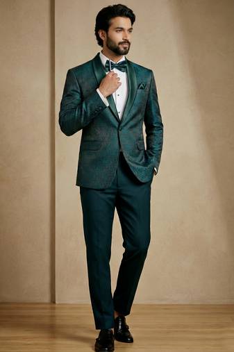 Premium jacquard with satin premium designer festive wear only blazer