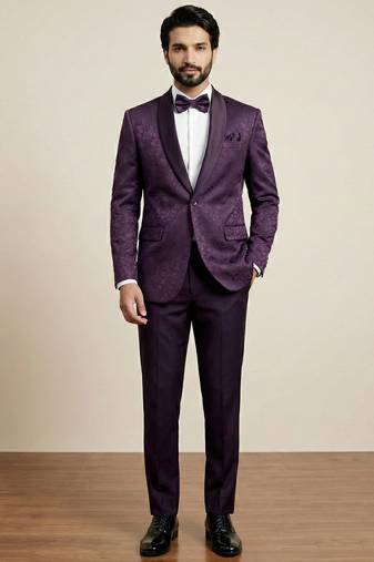 Premium jacquard with satin premium designer festive wear only blazer