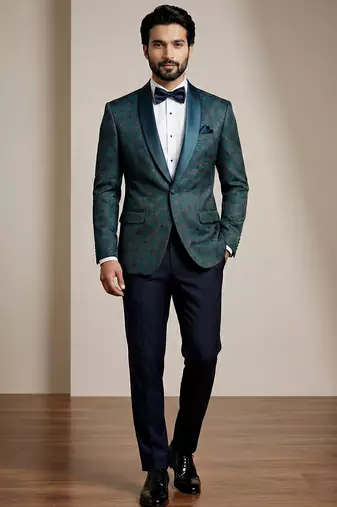 Premium jacquard with satin premium designer festive wear only blazer