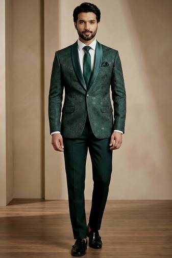 Premium jacquard with satin premium designer festive wear only blazer