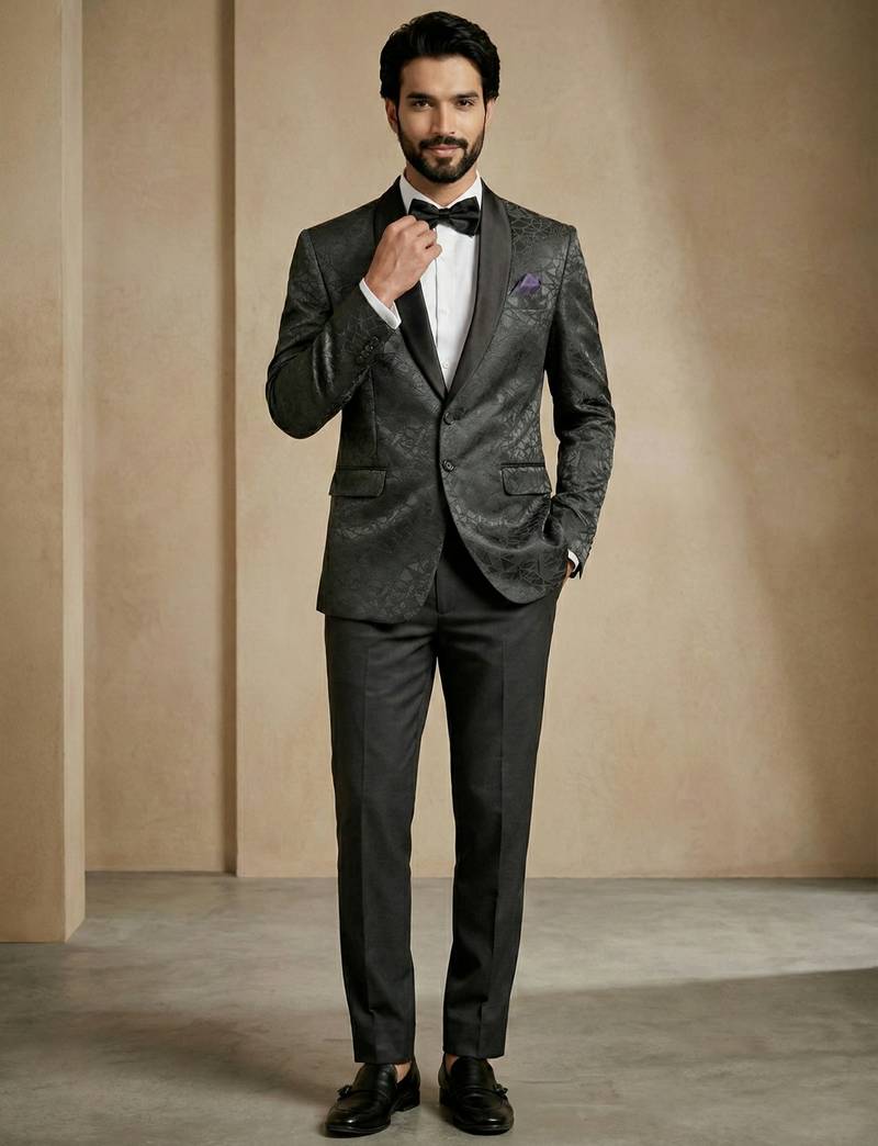 Premium jacquard with satin premium designer festive wear only blazer