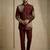 Dark maroon fandy satin silk premium designer festive wear jopdupuri suit set
