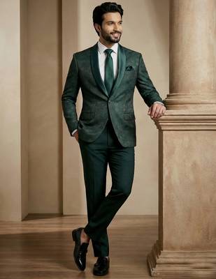 Premium jacquard with satin premium designer festive wear only blazer 2