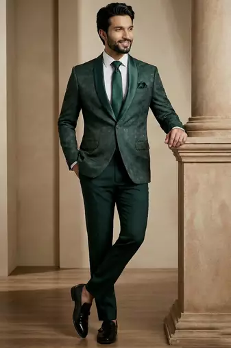 Premium jacquard with satin premium designer festive wear only blazer
