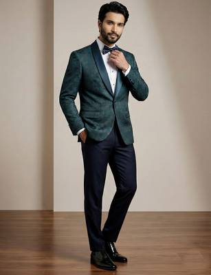 Premium jacquard with satin premium designer festive wear only blazer 2