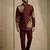 Dark maroon fandy satin silk premium designer festive wear jopdupuri suit set