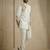 White fandy satin silk premium designer festive wear jopdupuri suit set