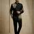 Black fandy satin silk premium designer festive wear jopdupuri suit set