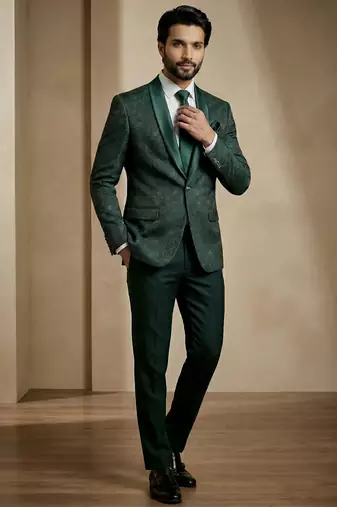 Premium jacquard with satin premium designer festive wear only blazer