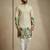 Multicolor mix cotton with schiffli work & digital print premium designer festive wear kurta trouser set