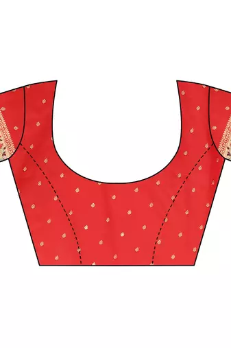 red paithani saree with traditional peacock zari pallu