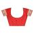 Red  paithani woven design saree and has a zari border blouse piece