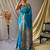 Sky blue  paithani woven design saree and has a zari border blouse piece