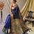 Navy blue  paithani woven design saree and has a zari border blouse piece