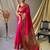 Pink paithani woven design saree and has a zari border blouse piece