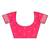 Pink paithani woven design saree and has a zari border blouse piece