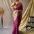 Purple paithani woven design saree and has a zari border blouse piece