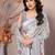 Satin Patta Saree With Beautiful Digital Print In Moss Silk With Blouse