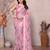 Satin Patta Saree With Beautiful Digital Print In Moss Silk With Blouse