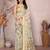 Satin Patta Saree With Beautiful Digital Print In Moss Silk With Blouse