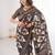 Brown blocked printed, floral print, geometric print soft pure cotton saree with blouse.