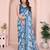Women Floral Printed Satin Ethnic Saree