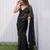 Black Color Thread and Sequence  Embroidery Work  Net Saree