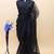 Black Color Thread and Sequence  Embroidery Work  Net Saree