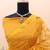 Yellow Color Thread and Sequence  Embroidery Work  Net Saree