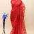 Red Color Thread and Sequence  Embroidery Work  Net Saree