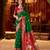 Green cotton silk zari woven saree with contrast blouse piece