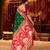 Green cotton silk zari woven saree with contrast blouse piece