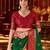 Green cotton silk zari woven saree with contrast blouse piece