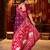 Burgundy cotton silk zari woven saree with contrast blouse piece