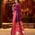Burgundy cotton silk zari woven saree with contrast blouse piece